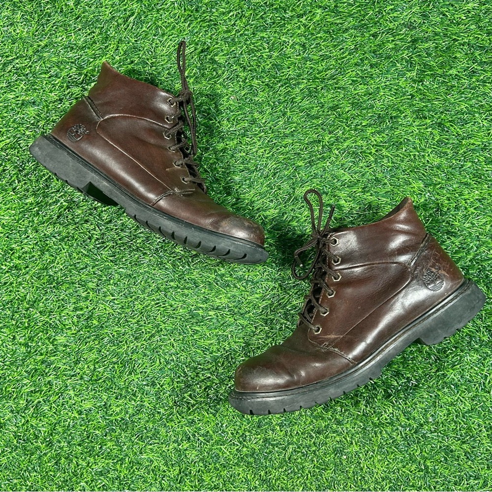 00’s Brown leather timberland boots